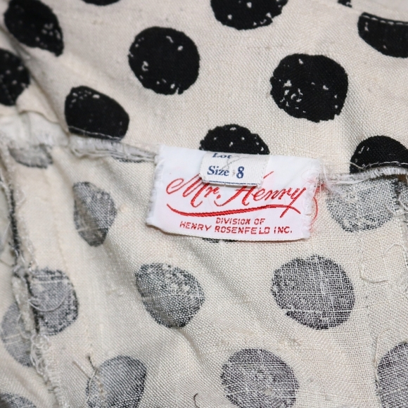 Vintage 1950's Polka Dot Mini Dress, Size 8, RARE FIND - Picture 8 of 8